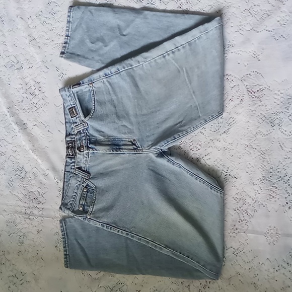 Vintage Versace Couture Jeans Medusa Head High Waist Size 32 44 Light Wash Mom - Picture 3 of 16